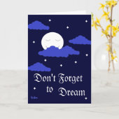 Sterrenmaan met wolken: leeg kaart (Gele Bloem)