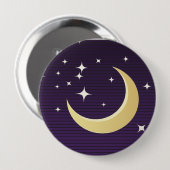 Sterrenmaan Ronde Button 4,0 Cm (Voorkant /achterkant)