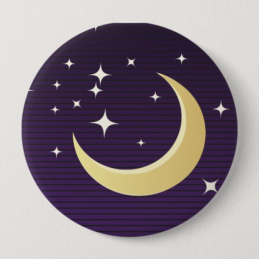 Sterrenmaan Ronde Button 4,0 Cm (Voorkant)