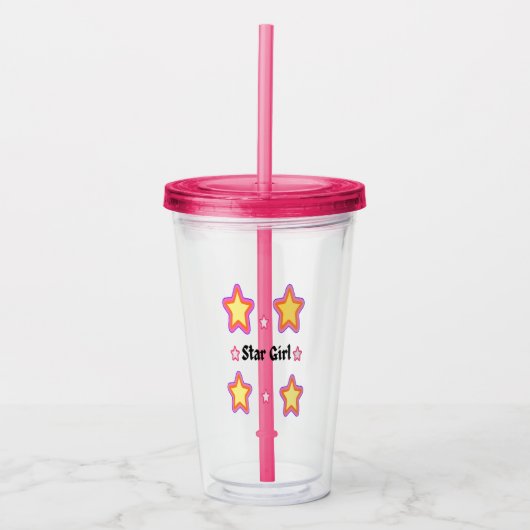 Sterrenmeisje Acryl Drinkbeker (Voorkant)