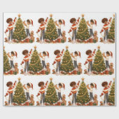 Sterrenmomenten- Kerst inpakpapier (Vlak)