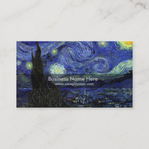 sterrennacht 1889, Vincent van Gogh Visitekaartje