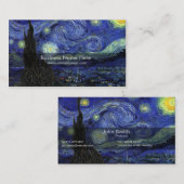 sterrennacht 1889, Vincent van Gogh Visitekaartje (Voorkant / Achterkant)
