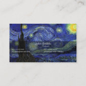 sterrennacht 1889, Vincent van Gogh Visitekaartje (Achterkant)