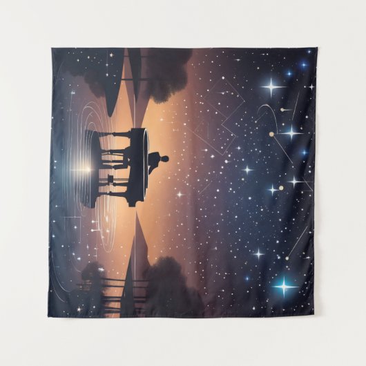 Sterrennacht #1 wandkleed (Voorkant (horizontaal))