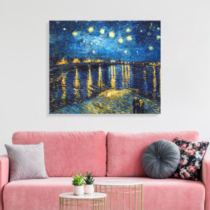 Sterrennacht aan de Rhône Van Gogh Canvas Afdruk
