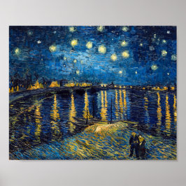 Sterrennacht aan de Rhône | Van Gogh | Poster