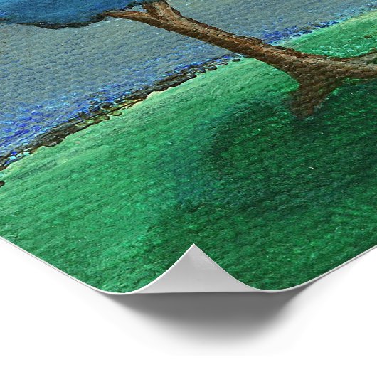 Sterrennacht, Abstract boomkraam Poster (Hoek)