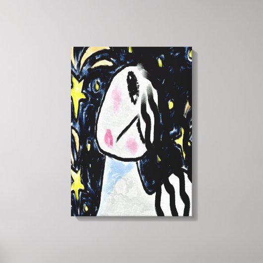 Sterrennacht Abstract digitaal schilderen Canvas Afdruk (Voorkant)