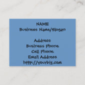 Sterrennacht, Abstracte aardverschuiving Visitekaartje (Achterkant)