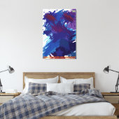 Sterrennacht Abstracte Kunst van ZMJ Canvas Afdruk (Insitu (Slaapkamer))