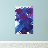 Sterrennacht Abstracte Kunst van ZMJ Canvas Afdruk (Insitu (Houten vloer))