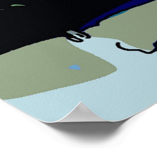 Sterrennacht Abstracte New Orleans Poster (Hoek)