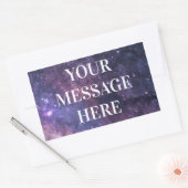 STERRENNACHT achtergrond - Pas uw eigen Rechthoekige Sticker (Envelop)