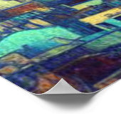 Sterrennacht Acropolis Athens Griekenland Poster (Hoek)