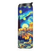 Sterrennacht Acropolis Athens Griekenland Thermosbeker (Gedraaid links)
