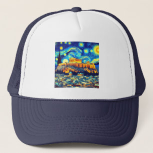 Sterrennacht Acropolis Athens Griekenland Trucker Pet