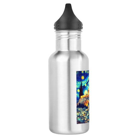 Sterrennacht Acropolis Athens Griekenland Waterfles (Links)