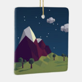 Sterrennacht afbeelding keramisch ornament (Rechts)