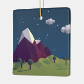 Sterrennacht afbeelding keramisch ornament (Links)