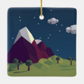 Sterrennacht afbeelding keramisch ornament (Achterkant)