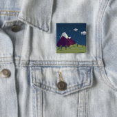 Sterrennacht afbeelding vierkante button 5,1 cm (In situ)