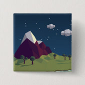 Sterrennacht afbeelding vierkante button 5,1 cm (Voorkant)