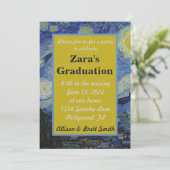 Sterrennacht Afstuderen Kaart (Staand voorkant)