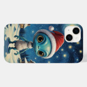 Sterrennacht Alien Schattigee kerst Case-Mate iPhone Case (Achterkant (horizontaal))