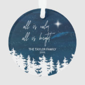 Sterrennacht alles is kalm. Alles is helder. Ornament (achterkant)