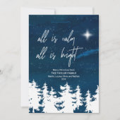 Sterrennacht alles is kalm. Alles is helder voor K Feestdagenkaart (Voorkant)