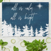 Sterrennacht alles is kalm. Alles is helder voor K Theedoek (Gevouwen)