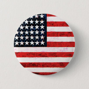 Sterrennacht - Amerikaanse Vlag Ronde Button 5,7 Cm