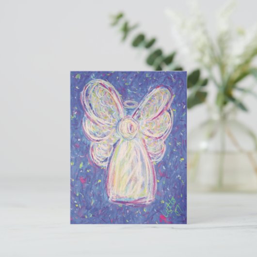Sterrennacht Angel Briefkaart (Staand voorkant)