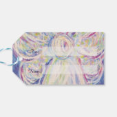 Sterrennacht Angel Holiday Custom Card CadeauLabel (Achterkant Horizontaal)