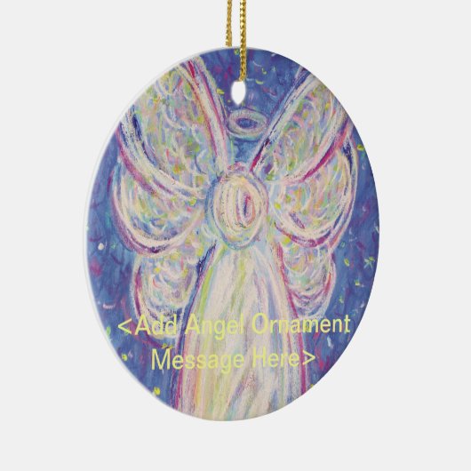 Sterrennacht Angel Holiday Custom Gift Ornaments Keramisch Ornament (Rechts)