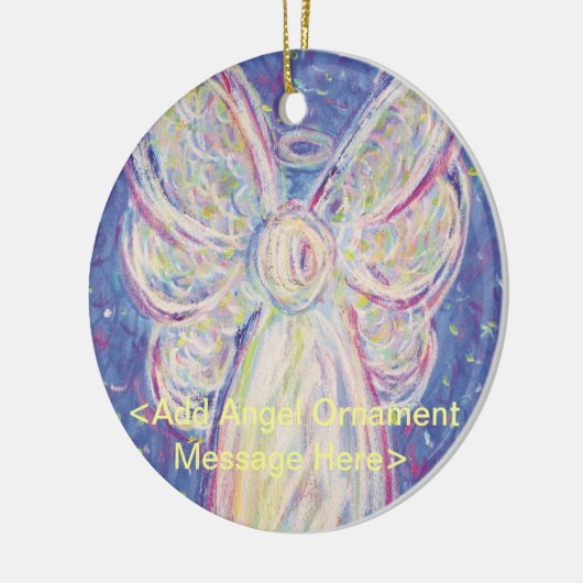 Sterrennacht Angel Holiday Custom Gift Ornaments Keramisch Ornament (Links)