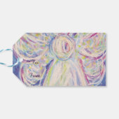 Sterrennacht Angel Holiday Joy Custom Gift Labels Cadeaulabel (Achterkant Horizontaal)