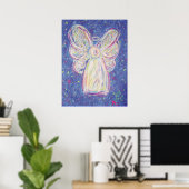 Sterrennacht Angel Poster Art Print (Thuiskantoor)