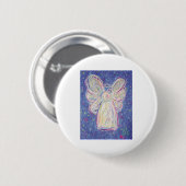 Sterrennacht Angel Ronde Button 5,7 Cm (Voorkant /achterkant)