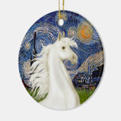 Sterrennacht - Arabian Horse (wit) Keramisch Ornament (Links)