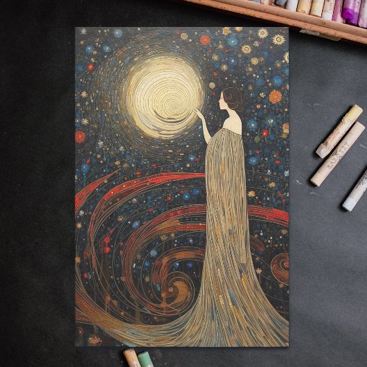  Sterrennacht Art Nouveau Decoupage Tissuepapier