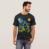 Sterrennacht Australian Cattle Dog Van Gogh Lover T-shirt (Voorkant volledig)