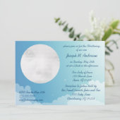 Sterrennacht Baby Christening Uitnodiging (Staand voorkant)