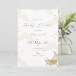 Sterrennacht Baby shower Kaart