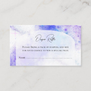 Sterrennacht Baby shower Luier Raffle Informatiekaartje