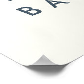 Sterrennacht Baby shower Welkom Poster (Hoek)