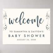 Sterrennacht Baby shower Welkom Poster (Voorkant)