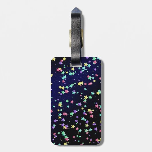 Sterrennacht Bagagelabel (Achterkant verticaal)