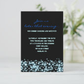 Sterrennacht Bar Bat Mitzvah Party Reception Card Kaart (Staand voorkant)